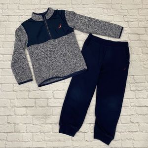 Nautica boys 1/4 zip sweater and joggers size 6